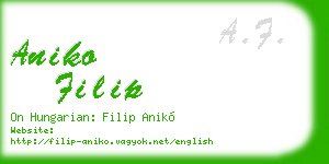 aniko filip business card